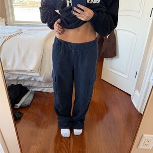 Kids Black Cargo Pants